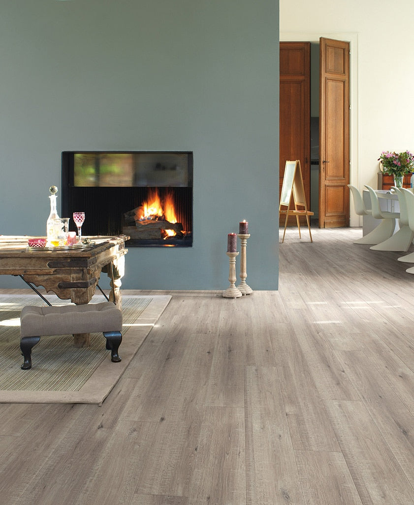 Ламиниран паркет QuickStep №IMU1858 Дъб сив дялан 12мм / 33 клас 4V