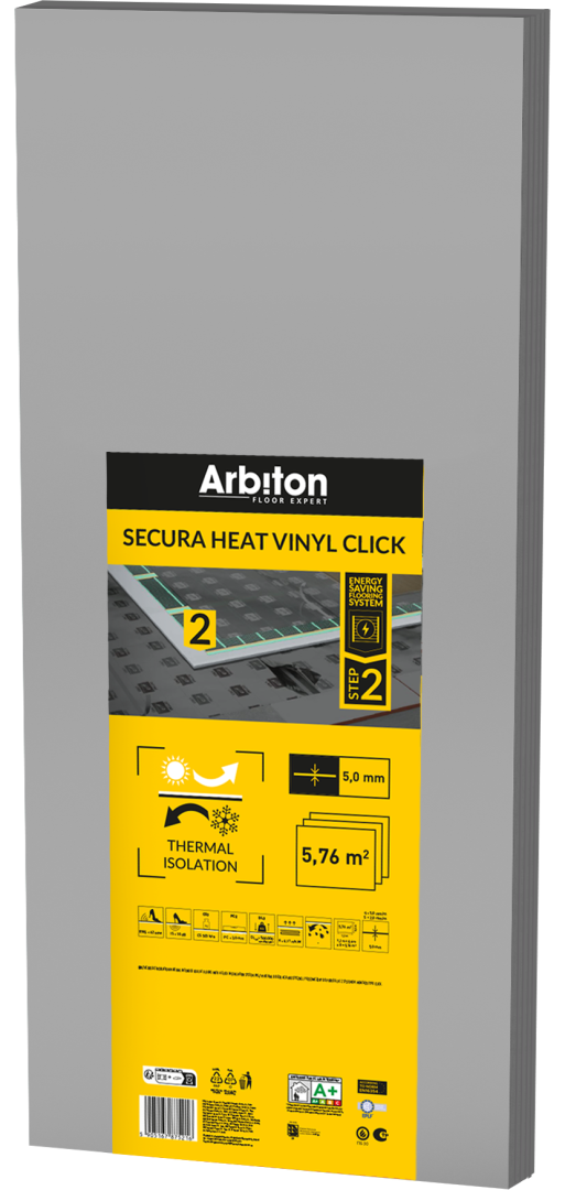 Подложка Arbiton Secura Heat Vinyl Click 5мм, 5,76 кв.м №108563