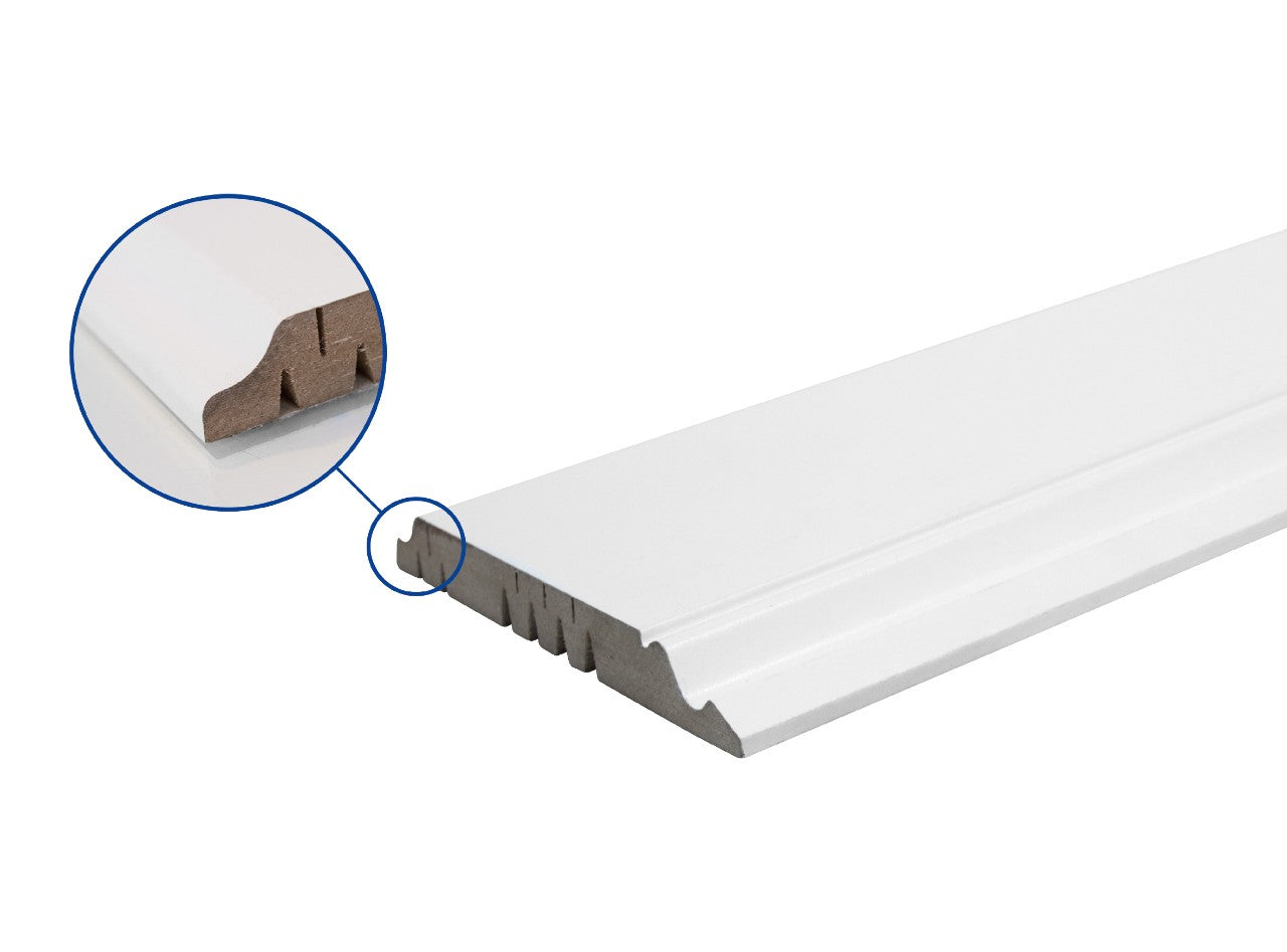 Перваз MDF Quickstep Ogee Бял 160x16мм, 2.40м