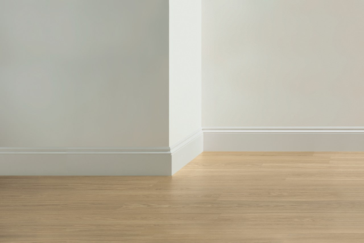 Перваз MDF Quickstep Ogee Бял 160x16мм, 2.40м