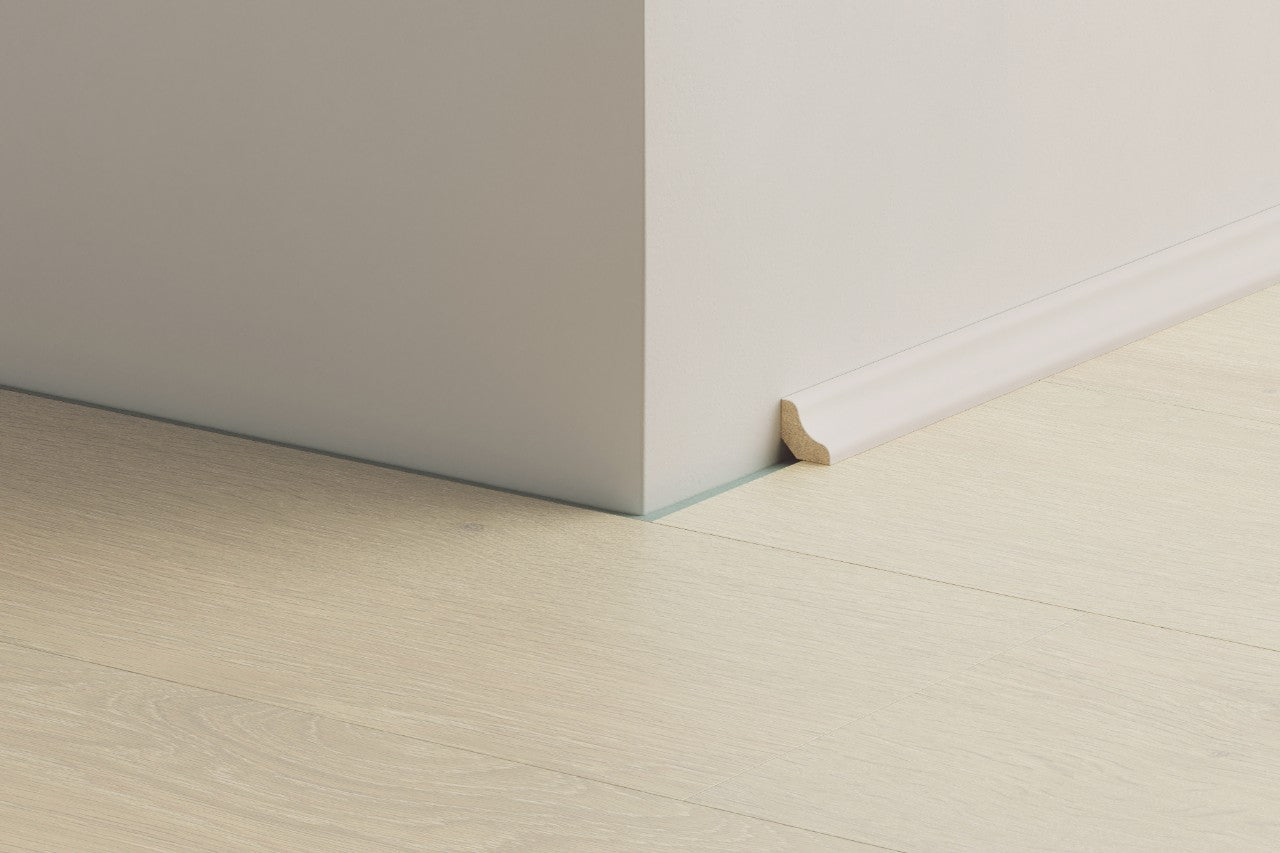 Перваз MDF Quickstep Бял за боядисване 17мм, 2.40м