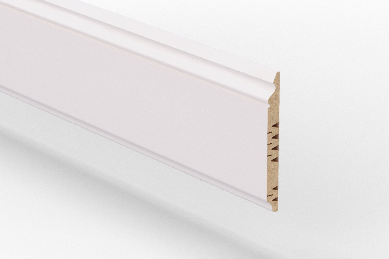 Перваз MDF Quickstep Ogee Бял 160x16мм, 2.40м