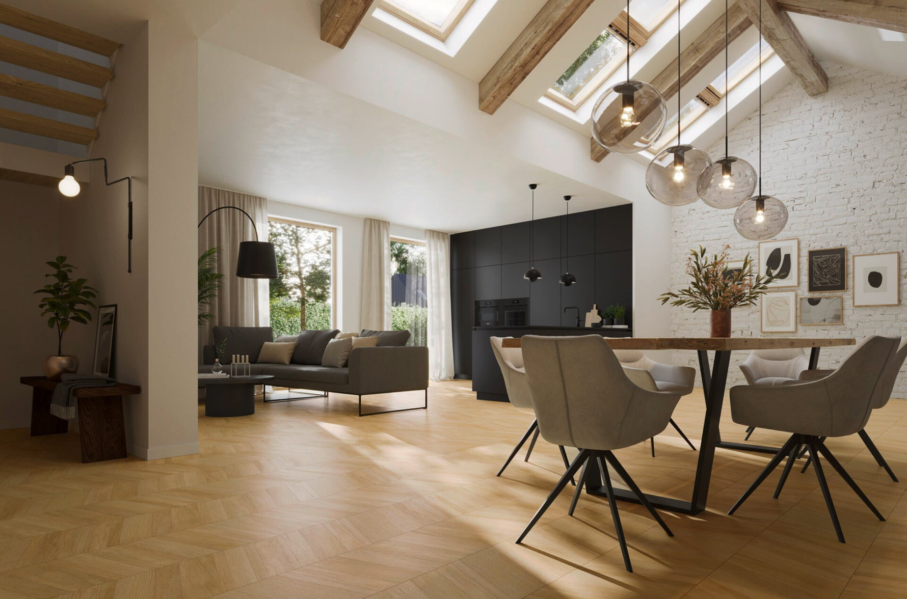 Ламиниран паркет KronoSwiss Grand Selection Chevron №D80691 Бряг 10мм / 33 клас