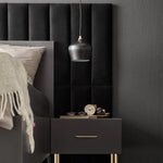 Тапициран стенен панел Vilo Regular 2 Черно 15x60 см