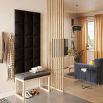 Тапициран стенен панел Vilo Regular 3 Черно 30x30 см