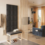 Тапициран стенен панел Vilo Regular 3 Графит 30x30 см