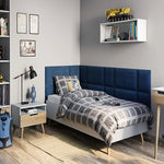Тапициран стенен панел Vilo Regular 3 Тъмно синьо 30x30 см