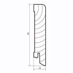 Перваз FR-80 Дъб мат МДФ 80мм x 16мм х 2400мм
