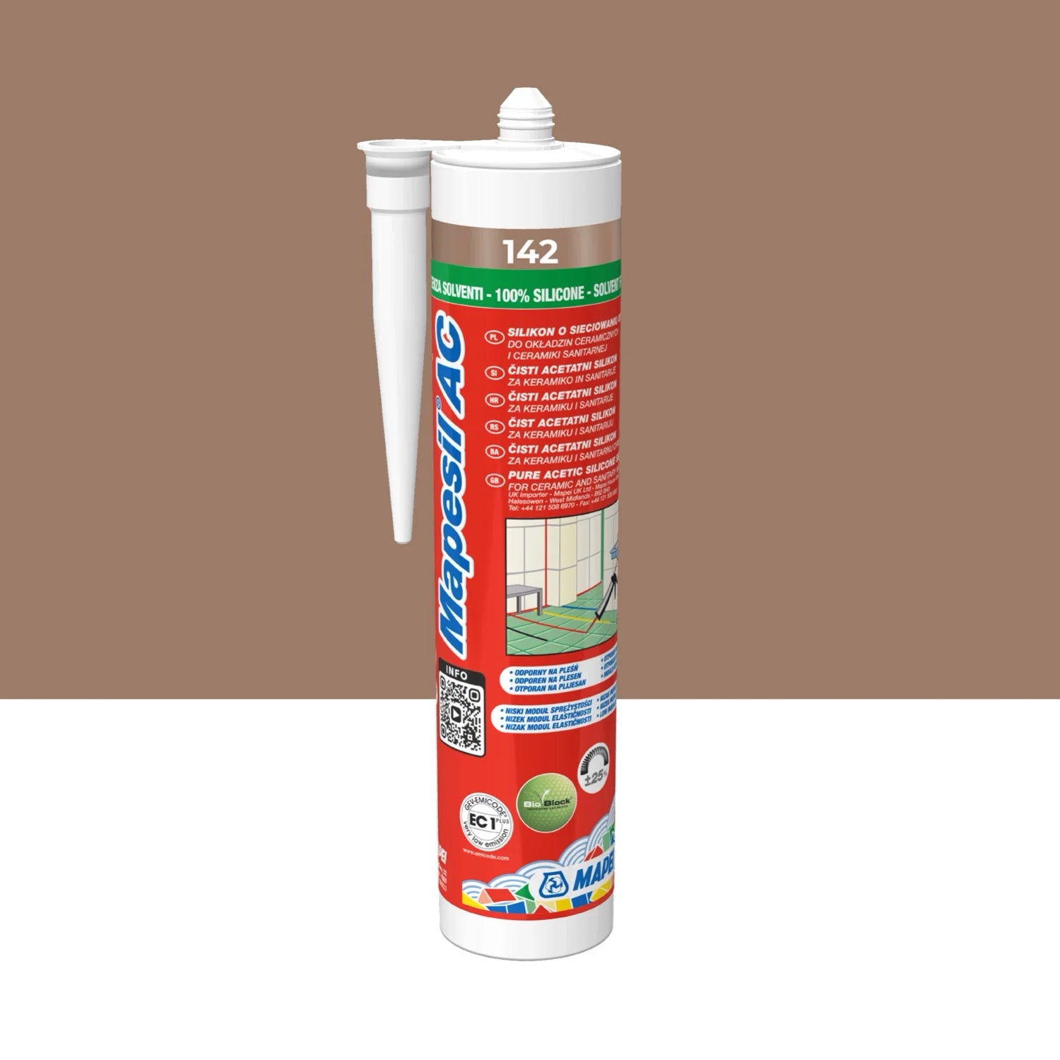 AC уплътнител Mapei Mapesil 142 Кафяв 310мл.