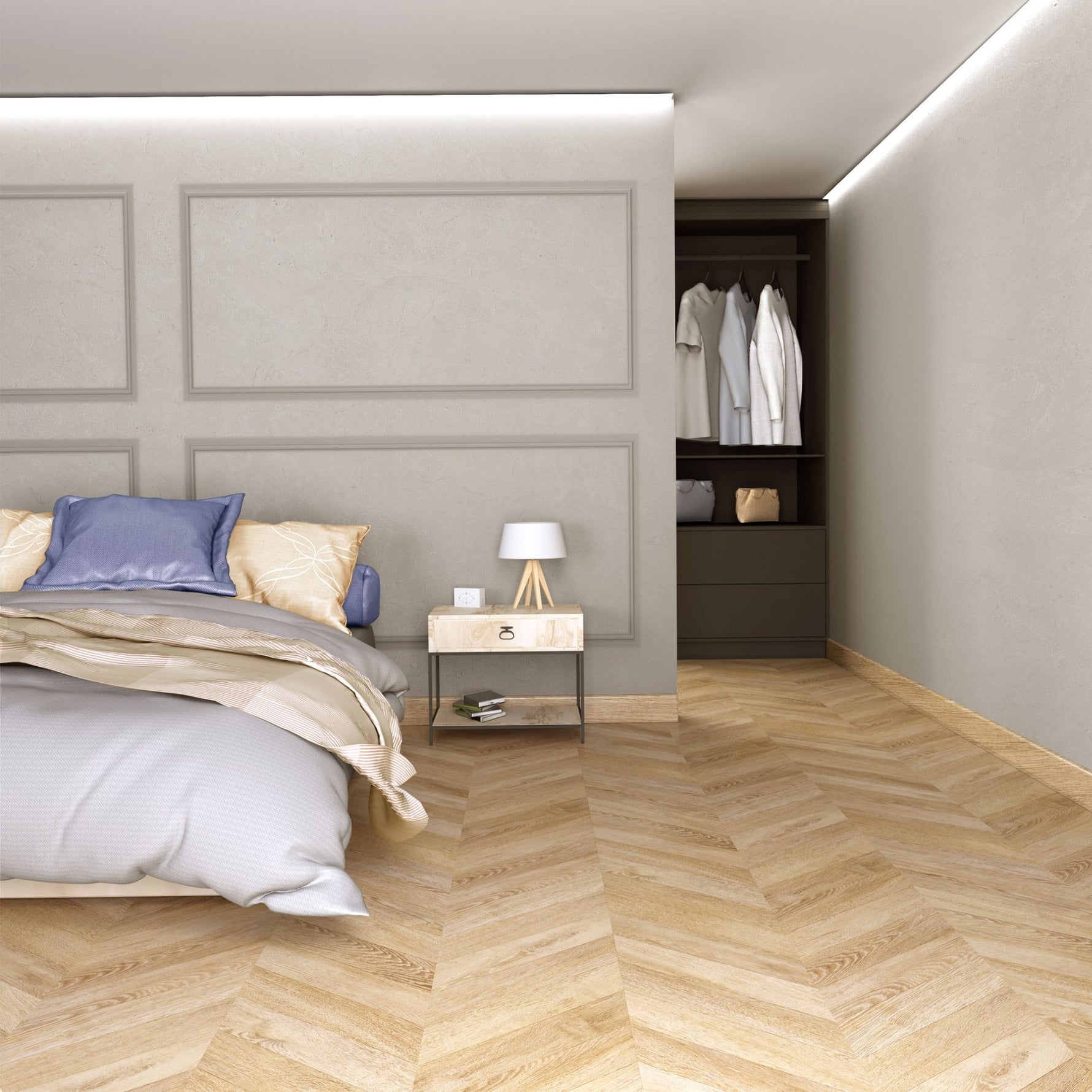 Ламиниран паркет FAUS №S180079 Шеврон Casual 8мм / 33 клас