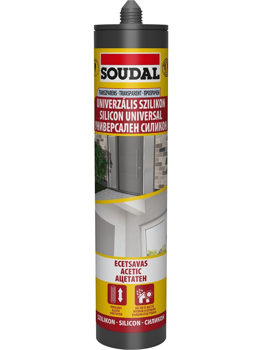 Универсален силикон SOUDAL прозрачен 280мл.