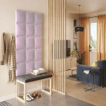 Тапициран стенен панел Vilo Regular 3 Розова пудра 30x30 см - Image 2