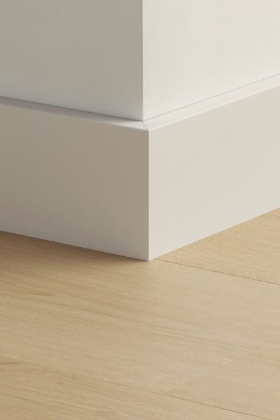 Перваз MDF Quickstep Бял за боядисване 77мм, 2.40м