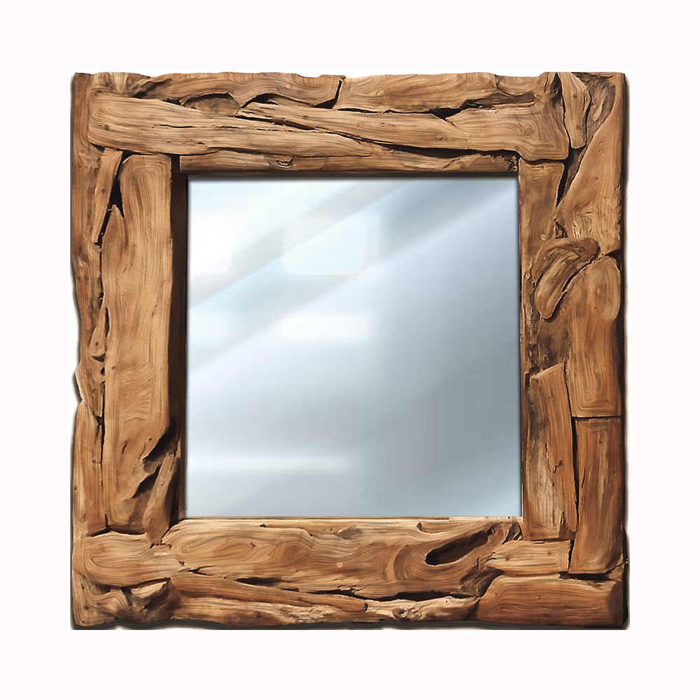 90-90-2 copy Огледало Тиков корен 90x90см - Image 3